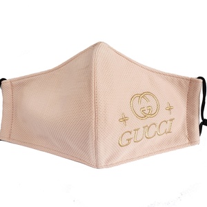 Beige hímzett Gucci  női szájmaszk, maszk,  - ruha & divat - maszk, arcmaszk - női - Meska.hu