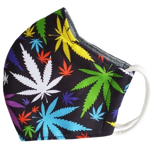 Színes kannabisz mintás  felnőtt szájmaszk, maszk, , Ruha & Divat, Maszk, Arcmaszk, Hímzés, Varrás, MESKA