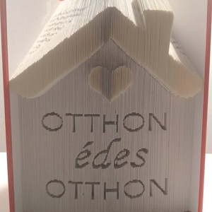 Otthon édes otthon könyvszobor, Otthon & Életmód, Dekoráció, Asztal és polc dekoráció, Könyvszobor, Papírművészet, MESKA
