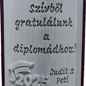 Ballagásra könyvszobor, Otthon & Életmód, Dekoráció, Asztal és polc dekoráció, Könyvszobor, Papírművészet, MESKA