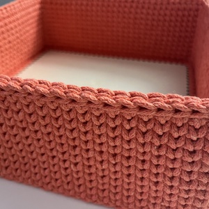 Kosár négyzet alakú fa alapú - otthon & életmód - dekoráció - asztal és polc dekoráció - dekorációs tál, tartó - Meska.hu