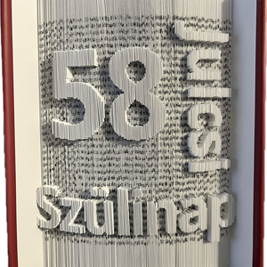 Születésnapra könyvszobor, Otthon & Életmód, Dekoráció, Asztal és polc dekoráció, Könyvszobor, Papírművészet, MESKA