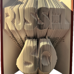 Név és szám könyvszobor - Meska.hu