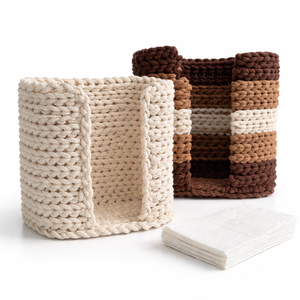 Horgolt álló papír zsebkendő tartó, Otthon & Életmód, Dekoráció, Asztal és polc dekoráció, Dekorációs tál, tartó, Horgolás, MESKA