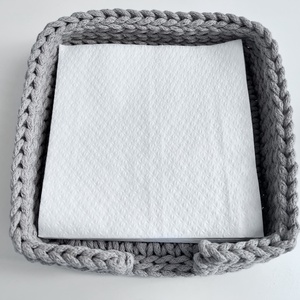 Horgolt szalvéta tartó - otthon & életmód - dekoráció - asztal és polc dekoráció - dekorációs tál, tartó - Meska.hu