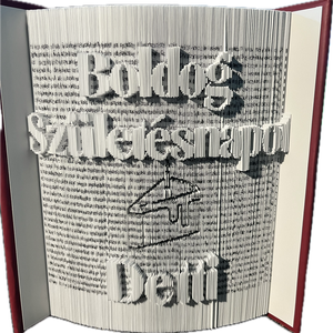 Egyedi Boldog Születésnapot könyvszobor - Meska.hu