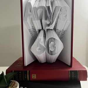 Anya 60 - Név és szám 2 sorban könyvszobor - otthon & életmód - dekoráció - asztal és polc dekoráció - könyvszobor - Meska.hu