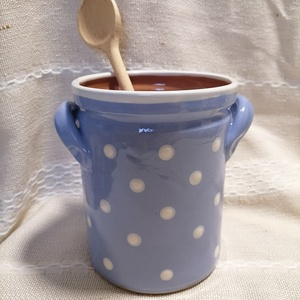 Fakanáltaró kék pöttyes - Meska.hu