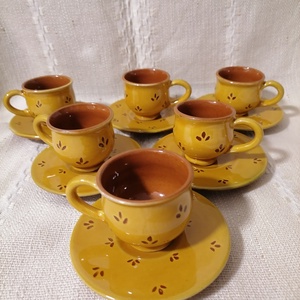 Kávés készlet sárga színben, Otthon & Életmód, Konyhafelszerelés, tálalás, Tálalás, Bögre & Csésze, Kerámia, Mindenmás, MESKA