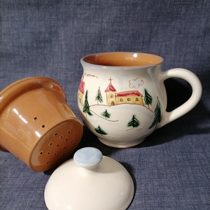 Téli szűrős bögre - otthon & életmód - konyhafelszerelés, tálalás - tálalás - bögre & csésze - Meska.hu