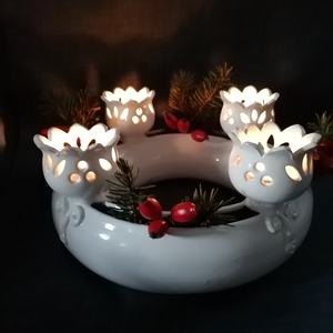  Adventi koszorú 5. - karácsony - adventi díszek - adventi koszorú - Meska.hu
