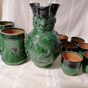 Túri zöld  készlet Máriának - Meska.hu