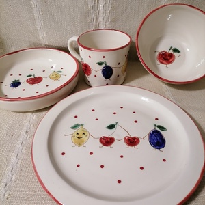 Gyerek étkészlet - otthon & életmód - konyhafelszerelés, tálalás - tálalás - tányér & étkészlet - Meska.hu