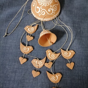 Szélcsengő madárkás, Otthon & Életmód, Ház & Kert, Szélcsengő, Kerámia, MESKA