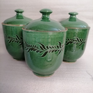 Túri zöld  bögrék Rékának - Meska.hu