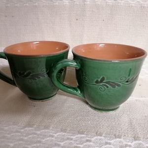 Túri zöld   teáscsészék - Meska.hu