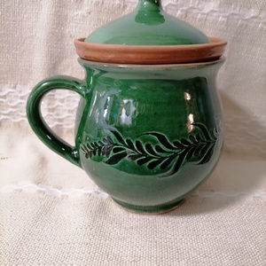 Túri zöld  nagy bögre - Meska.hu