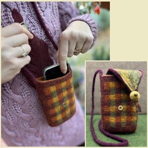 Nemez táska - variálható fedéllel - táska & tok - kézitáska & válltáska - válltáska - Meska.hu