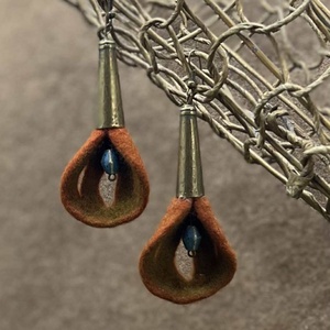 Nemez fülbevaló, Ékszer, Fülbevaló, Lógó fülbevaló, , MESKA