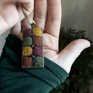 Nemez medál fém foglalatban - ékszer - nyaklánc - medál - Meska.hu