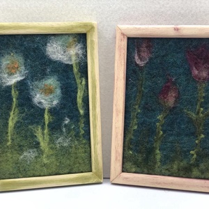 Virágos nemezkép - ballagásra is  - Meska.hu