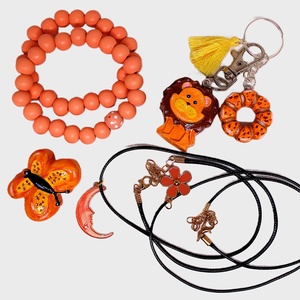 Barack női ajándékcsomag, Ékszer, Ékszerszett, Gyöngyfűzés, gyöngyhímzés, Gyurma, MESKA