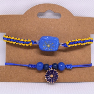 Makramé karkötő, Ékszer, Karkötő, Fonott karkötő, Csomózás, Gyöngyfűzés, gyöngyhímzés, MESKA