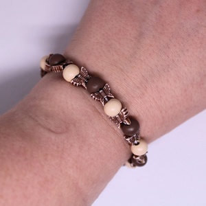 Női pillangós karkötő, Ékszer, Karkötő, Gyöngyös karkötő, Gyöngyfűzés, gyöngyhímzés, MESKA