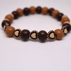 Női szivecskés karkötő, Ékszer, Karkötő, Gyöngyös karkötő, Gyöngyfűzés, gyöngyhímzés, MESKA