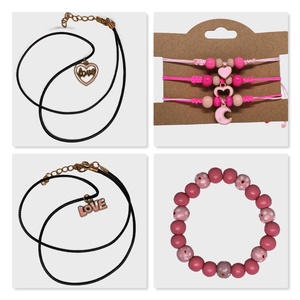 Rózsaszín virágos női ajándékcsomag - ékszer - ékszerszett - Meska.hu