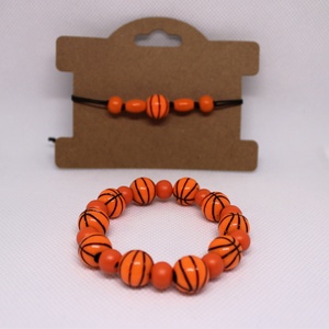 Kosárlabda karkötő szett, Ékszer, Karkötő, Gyöngyös karkötő, Gyöngyfűzés, gyöngyhímzés, MESKA