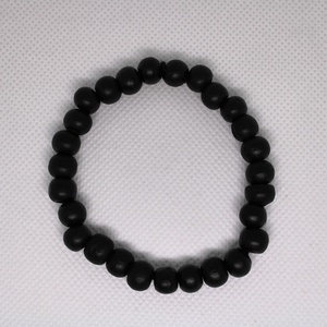 Fekete  karkötő - ékszer - karkötő - gyöngyös karkötő - Meska.hu