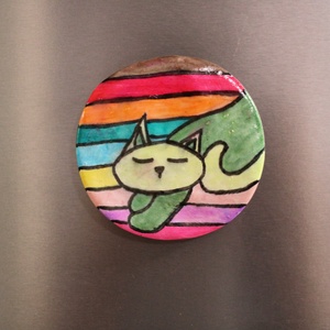 Cicás hűtőmágnes, Otthon & Életmód, Konyhafelszerelés, tálalás, Konyhai dekoráció, Hűtőmágnes, Gyurma, MESKA