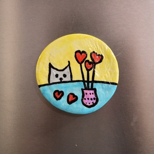 Cicás hűtőmágnes, Otthon & Életmód, Konyhafelszerelés, tálalás, Konyhai dekoráció, Hűtőmágnes, Gyurma, MESKA