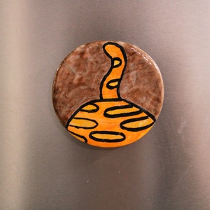 Cicás hűtőmágnes, Otthon & Életmód, Konyhafelszerelés, tálalás, Konyhai dekoráció, Hűtőmágnes, Gyurma, MESKA