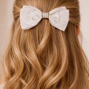 Fehér masnis kislány francia hajcsat, Ruha & Divat, Hajdísz & Hajcsat, Hajcsat & Hajtű, Mindenmás, MESKA