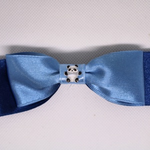 Pandás kék masnis kislány francia hajcsat - ruha & divat - hajdísz & hajcsat - hajcsat & hajtű - Meska.hu