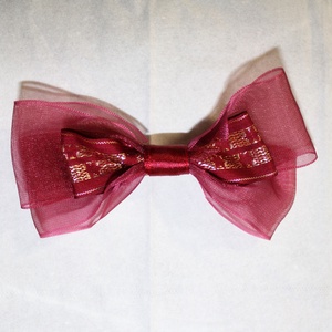 Bordó masnis kislány francia hajcsat - ruha & divat - hajdísz & hajcsat - hajcsat & hajtű - Meska.hu