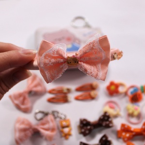 Barack-Narancs-Barna kislány hajbavaló ajándékszett - ruha & divat - hajdísz & hajcsat - hajráf & hajpánt - Meska.hu