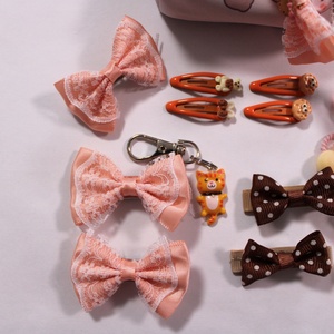 Barack-Narancs-Barna kislány hajbavaló ajándékszett - ruha & divat - hajdísz & hajcsat - hajráf & hajpánt - Meska.hu