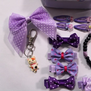 Lila kislány hajbavaló ajándékszett - ruha & divat - hajdísz & hajcsat - hajráf & hajpánt - Meska.hu