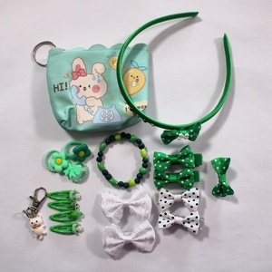 Zöld kislány hajbavaló ajándékszett, Ruha & Divat, Hajdísz & Hajcsat, Hajráf & Hajpánt, Mindenmás, MESKA