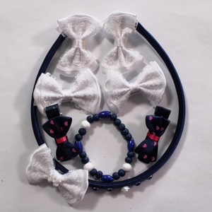 Sötétkék kislány hajbavaló ajándékszett, Ruha & Divat, Hajdísz & Hajcsat, Hajráf & Hajpánt, Mindenmás, MESKA