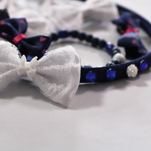 Sötétkék kislány hajbavaló ajándékszett - ruha & divat - hajdísz & hajcsat - hajráf & hajpánt - Meska.hu