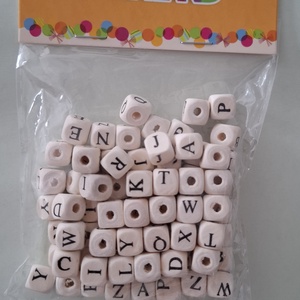 Fagyöngy betű csomag, Kellékek & szerszámok, Gyöngyfűzés kellékek, Fa gyöngy, , MESKA