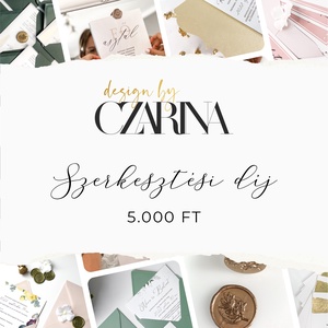 SZERKESZTÉSI DÍJ esküvői meghívóhoz - Meska.hu