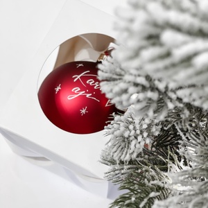 Kézzel írt karácsonyi matt éjkék üveggömb - Feliratos - Egyedi - Névre szóló - karácsony - karácsonyi lakásdekoráció - karácsonyfadíszek - Meska.hu