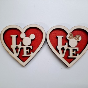 Mickey és Minnie páros mágnes, Otthon & Életmód, Konyhafelszerelés, tálalás, Konyhai dekoráció, Hűtőmágnes, Famegmunkálás, MESKA