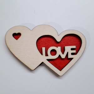 LOVE feliratú mágnes, Otthon & Életmód, Konyhafelszerelés, tálalás, Konyhai dekoráció, Hűtőmágnes, Famegmunkálás, MESKA