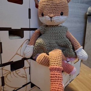 Horgolt róka figura - Meska.hu